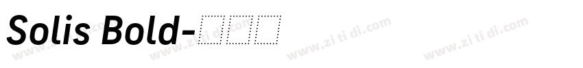 Solis Bold字体转换